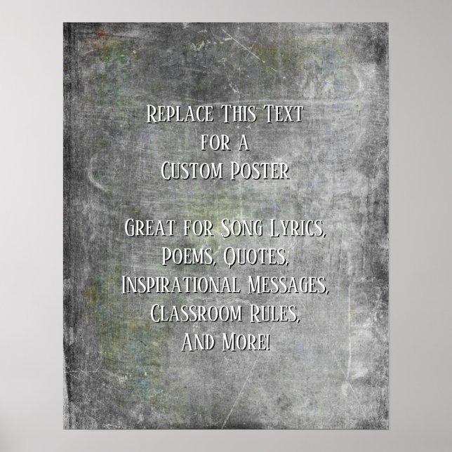 Affiche Ajouter Votre Devis Texte Grunge Gris Texté do-it- (Devant)