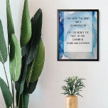 Affiche Ajouter Votre Encre D'Alcool Abstrait Bleu Texte P<br><div class="desc">Cette conception flexible comprend un champ modèle destiné à votre propre texte personnalisé. Utilisez cet espace pour ajouter votre citation préférée ou votre sentiment. Peut-être que c'est drôle. Peut-être avez-vous besoin d'une affiche qui vous motive. Il peut présenter votre poème préféré, ou des paroles de chansons, ou commémorer une occasion...</div>