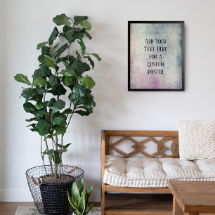 Affiche Ajouter Votre Grunge Colorée De Texte Personnalisé