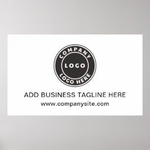 Affiche Ajouter votre logo d'entreprise et votre site Web