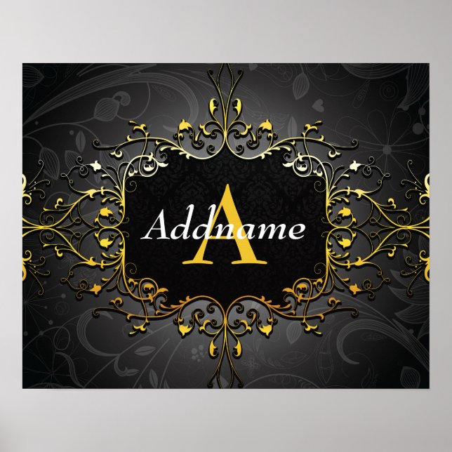 Affiche Ajouter votre nom et votre initiale (Devant)