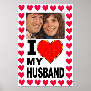Affiche Ajouter Votre Photo J'Aime Mon Mari
