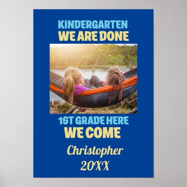 Affiche Ajouter votre photo Kindergarten Graduation 1ère a (Devant)