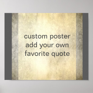 Affiche ajouter votre propre devis gras rayures gris et br