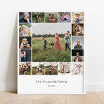 Affiche Ajouter votre propre famille personnalisée 17 Phot<br><div class="desc">Ce design imprimé Ajouter votre propre famille personnalisée 17 Photo Collage Poster qui peut être customisé avec votre texte. Cliquez sur le bouton "Customiser" et utilisez notre outil de conception pour modifier ce modèle. Découvrez le magasin Graphic Art Design pour d'autres produits qui correspondent à ce design !</div>