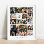 Affiche Ajouter votre propre famille personnalisée 20 phot<br><div class="desc">Ce design imprimé Ajouter votre propre famille personnalisée 20 Photo Collage Poster qui peut être customisé avec votre texte. Cliquez sur le bouton "Customiser" et utilisez notre outil de conception pour modifier ce modèle. Découvrez le magasin Graphic Art Design pour d'autres produits qui correspondent à ce design !</div>