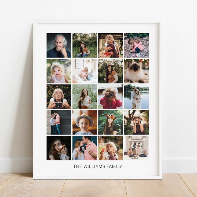 Affiche Ajouter votre propre famille personnalisée 20 phot (Créateur téléchargé)