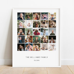 Affiche Ajouter votre propre famille personnalisée 25 phot
