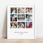 Affiche Ajouter votre propre famille personnalisée 9 Colla<br><div class="desc">Ce design imprimé Ajouter votre propre famille personnalisée 9 Photo Collage Poster qui peut être customisé avec votre texte. Cliquez sur le bouton "Customiser" et utilisez notre outil de conception pour modifier ce modèle. Découvrez le magasin Graphic Art Design pour d'autres produits qui correspondent à ce design !</div>