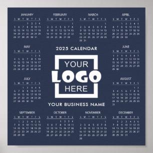 Affiche Ajouter votre propre logo d'entreprise 2025 Calend