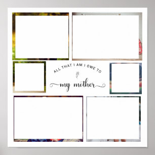 Affiche Ajouter votre propre photo Collage Mère Meilleure