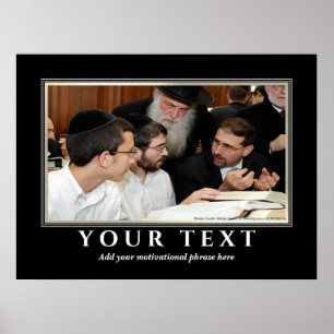 Affiche Ajouter votre propre texte Juif Yeshiva Torah Lear