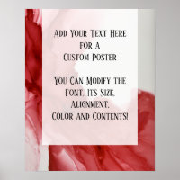Ajouter votre propre texte rouge vif encre Abstrai