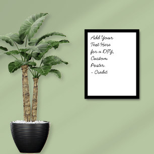 Affiche Ajouter votre texte personnalisé do-it-yourself de