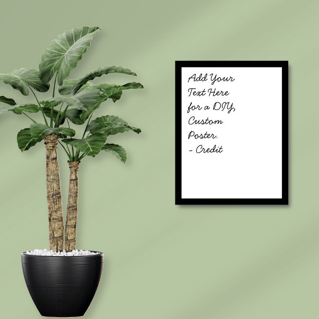 Affiche Ajouter votre texte personnalisé do-it-yourself de (Créateur téléchargé)