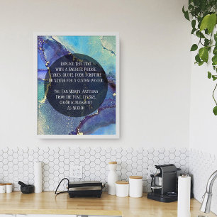 Affiche Ajouter Votre Texte Personnalisé Encre D'Alcool Ab