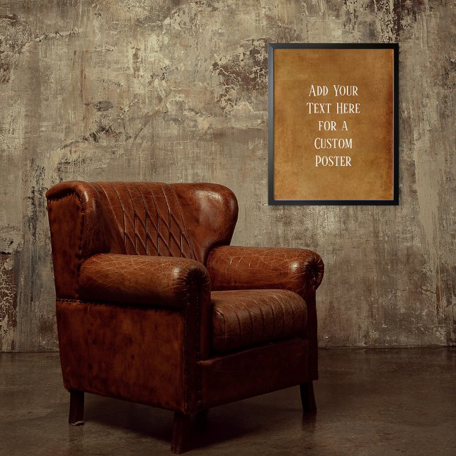 Affiche Ajouter Votre Texte Personnalisé Grunge Orange fon (Créateur téléchargé)