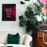 Affiche Ajouter votre texte personnalisé Marbre noir et fr<br><div class="desc">L'arrière - plan est recouvert d'un graphique qui simule le marbre noir avec un arrière - plan transparent. Changez l'arrière - plan du design à n'importe quelle couleur que vous aimez pour un effet unique et frappant. Sur la texture, un champ modèle a été ajouté pour votre texte. Utilisez cet...</div>