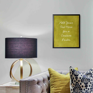 Affiche Ajouter Votre Texte Personnalisé Mustard Yellow Gr