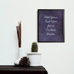 Affiche Ajouter Votre Texte Personnalisé Subtle Dark Purpl<br><div class="desc">L'arrière - plan est recouvert d'un graphique grunge rayé, affligé, vintage, dans un violet foncé subtil. Un champ modèle a été ajouté pour votre texte. Utilisez cet espace pour ajouter votre citation préférée ou votre sentiment. Peut-être que c'est drôle. Peut-être avez-vous besoin d'une affiche qui vous motive. Quelle que soit...</div>