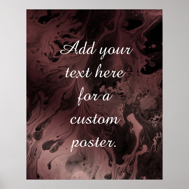 Affiche Ajouter votre texte personnalisé sur Rose Gold & B (Devant)