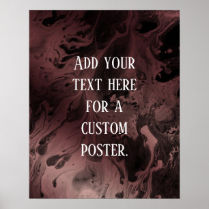 Affiche Ajouter votre texte personnalisé sur Rose Gold & B