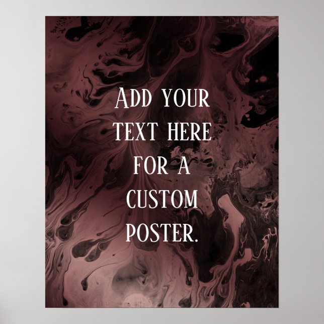 Affiche Ajouter votre texte personnalisé sur Rose Gold & B (Devant)