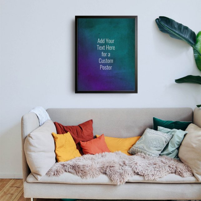 Affiche Ajouter Votre Texte Sans Serif Personnalisé Purple (Créateur téléchargé)