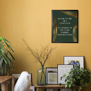 Affiche Ajouter votre texte Scribbled Gold Ovals À feuilla