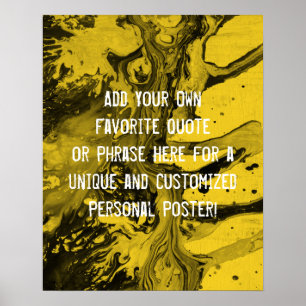 Affiche Ajoutez une citation personnalisée Marbre noir, Ja