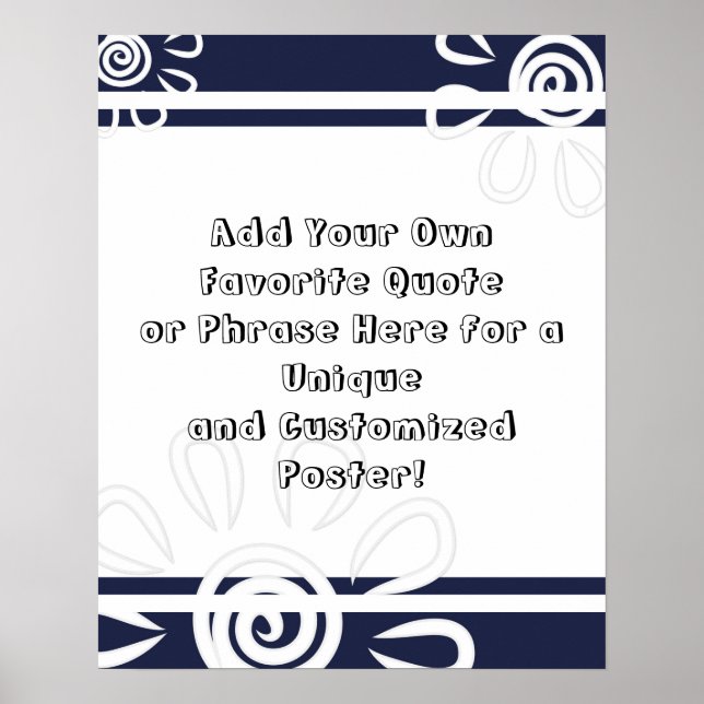 Affiche Ajoutez vos bandes de devis personnalisées Fleurs  (Devant)