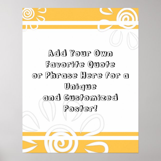 Affiche Ajoutez vos bandes et fleurs de devis personnalisé (Devant)
