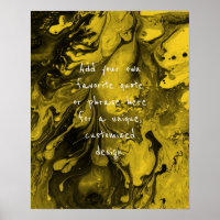 Ajoutez Votre Citation Personnalisée Marbre Noir,
