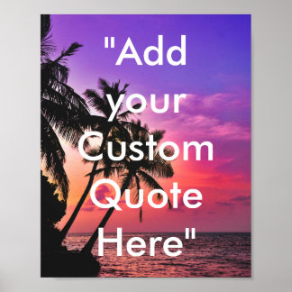 Affiche Ajoutez votre devis personnalisé ici avec Beach Ar
