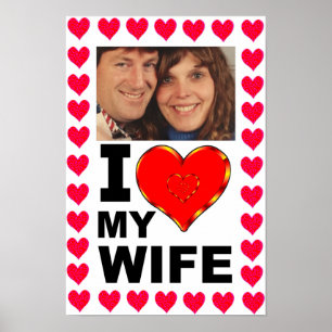 Affiche Ajoutez Votre Photo J'Aime Ma Femme