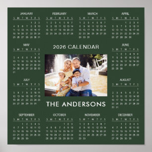 Affiche Ajoutez votre propre calendrier photo de famille 2