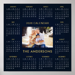 Affiche Ajoutez votre propre calendrier photo de famille 2