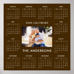 Affiche Ajoutez votre propre calendrier photo de famille 2