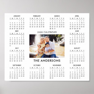 Affiche Ajoutez votre propre calendrier photo de famille 2