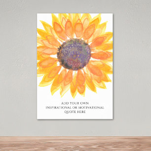 Affiche Ajoutez Votre Propre Citation Inspirante Tournesol