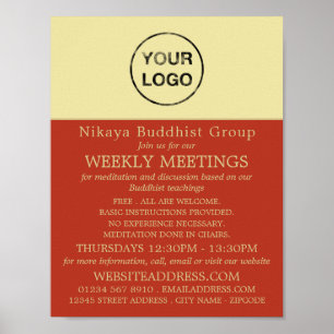 Affiche Ajoutez Votre Propre Logo, Bouddhisme, Groupe Boud