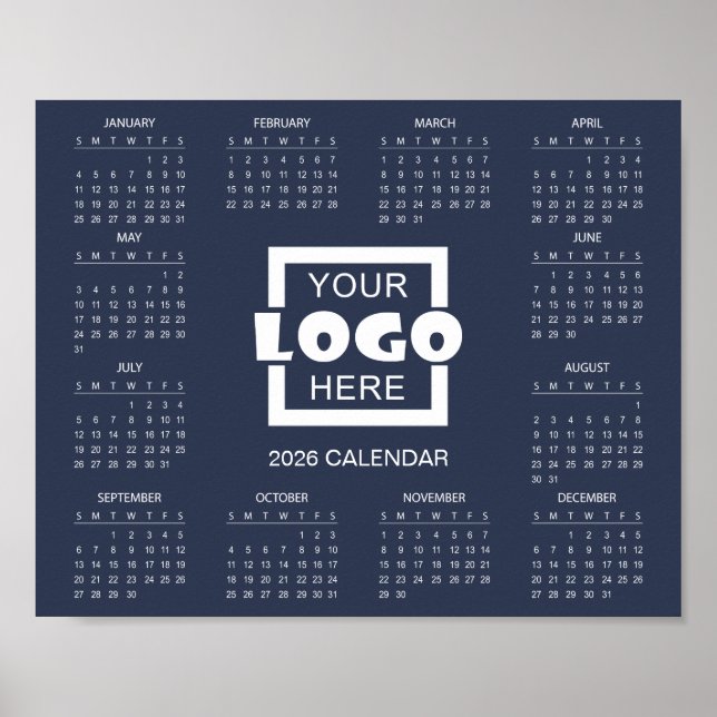 Affiche Ajoutez votre propre logo d'entreprise Calendrier  (Devant)