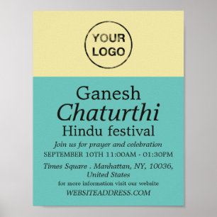 Affiche Ajoutez Votre Propre Logo, Hindu Event Advertising
