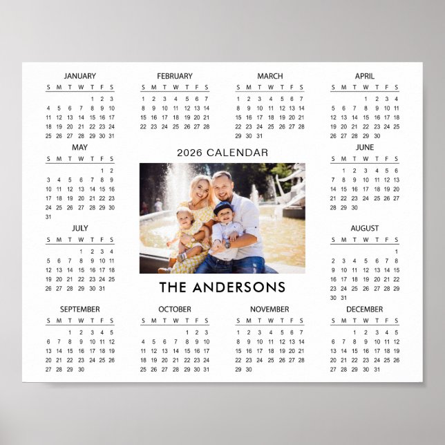 Affiche Ajoutez votre propre photo de famille Calendrier 2 (Devant)