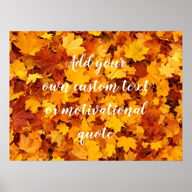 Affiche Ajoutez Votre Propre Texte Personnalisé Ou Votre P (Devant)