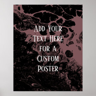 Affiche Ajoutez Votre Texte Personnalisé Marbre Rose Pouss