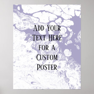 Affiche Ajoutez votre texte personnalisé Marbre Violet Pou