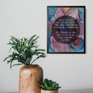 Affiche Ajoutez Votre Texte Personnalisé Résumé Coloré à l
