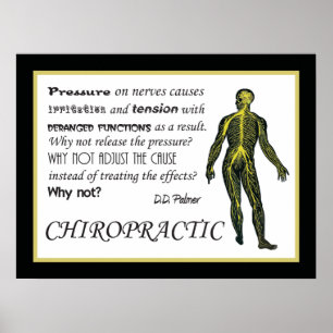 Affiche Ajustez l'affiche de chiropractie de cause