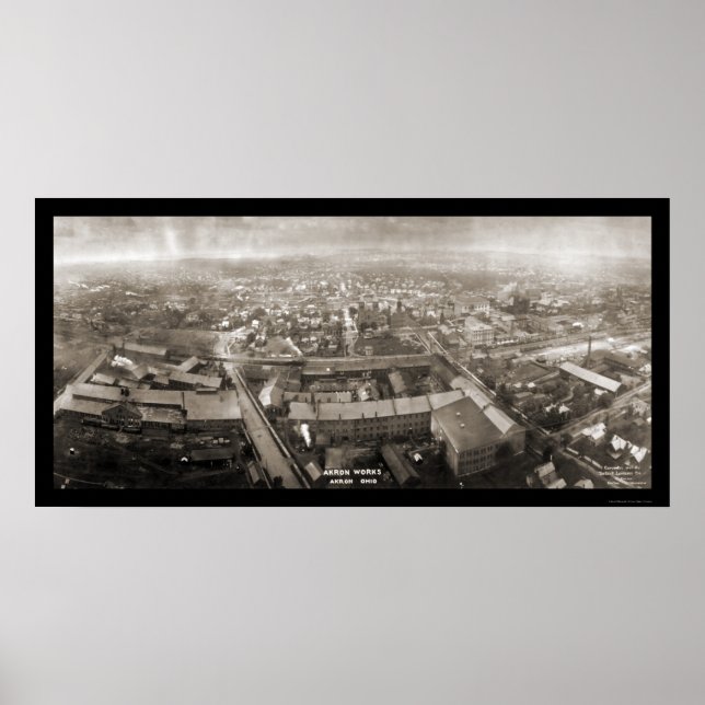 Affiche Akron Works Ohio Photo 1907 (Devant)